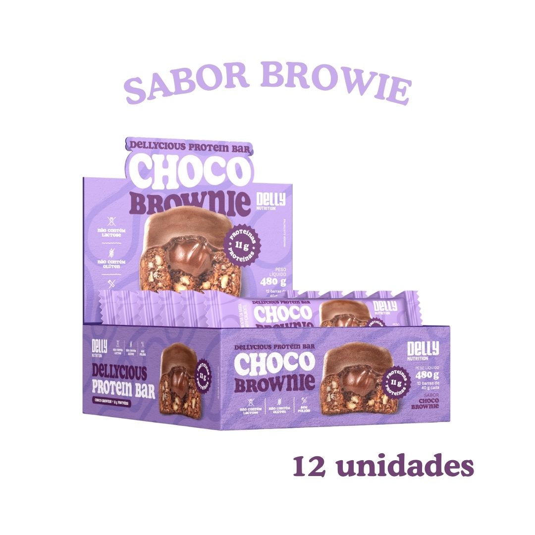 Delly Mindful Bar - Barra de proteína com taurina sabor brownie