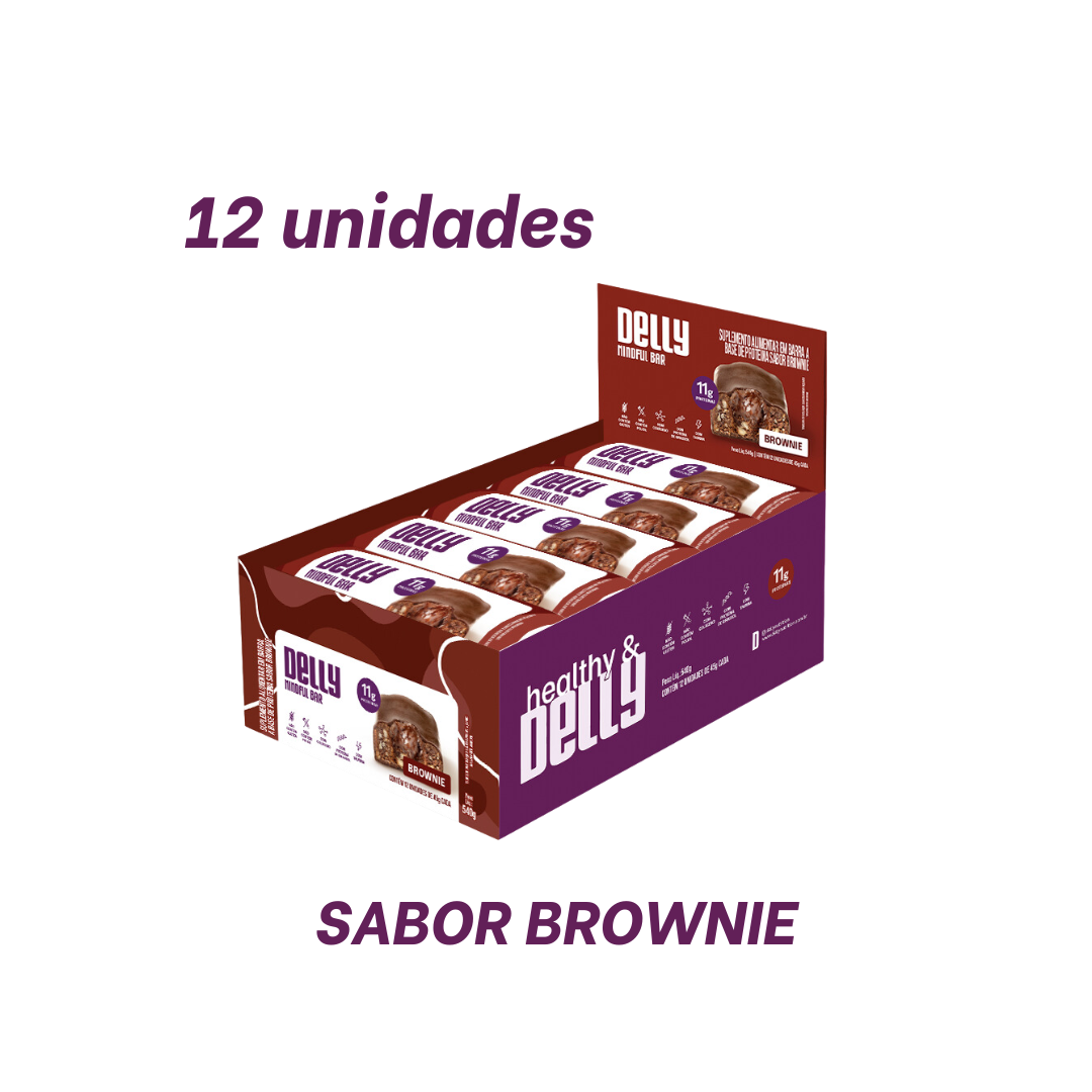 Delly Mindful Bar - Barra de proteína com taurina sabor brownie – Delly ...
